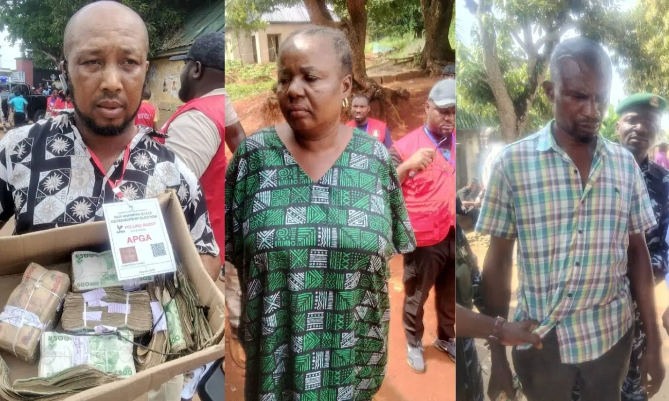 EFCC operatives arrest suspected vote buyers during Anambra election