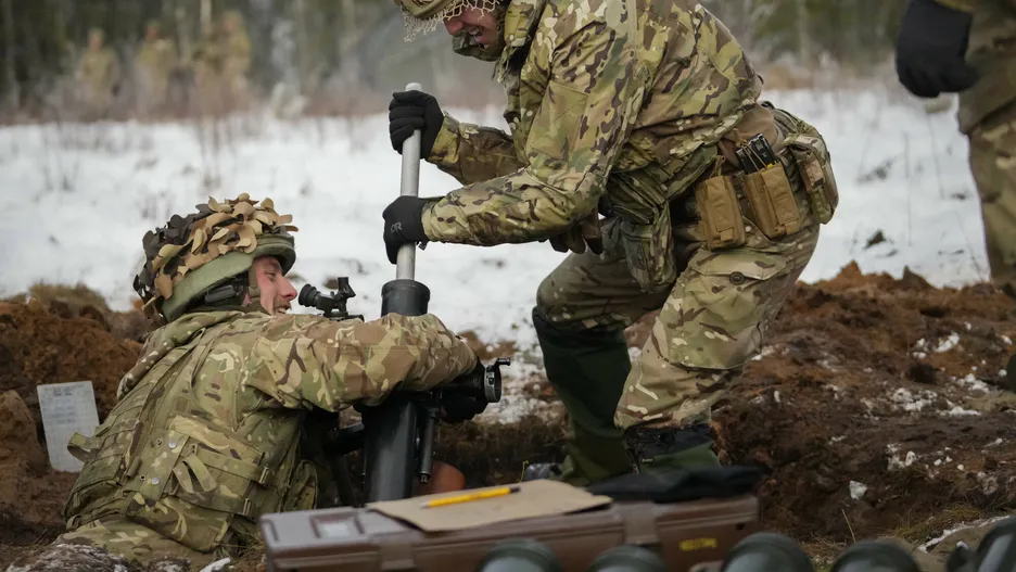 NATO Hedgehog 2025 exercise troops training in Estonia with armored vehicles