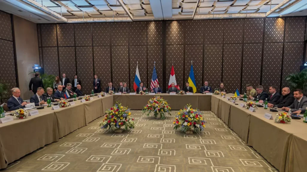 Russian and Ukrainian delegations meet in Geneva for high-stakes Ukraine peace talks mediated by the United States