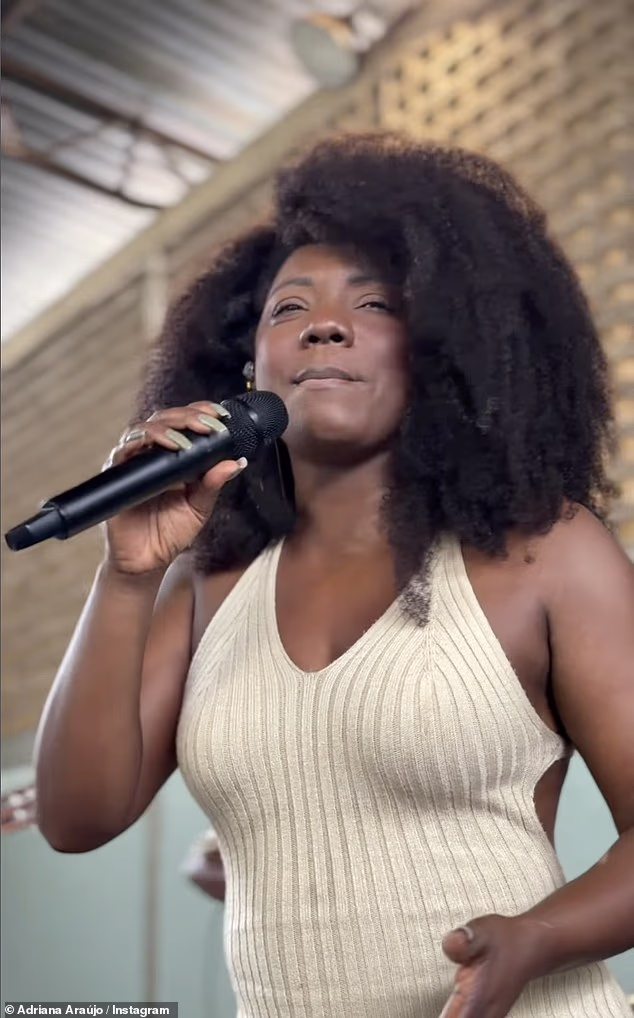 Brazilian Samba Singer Adriana Araujo performing during Covid lockdown