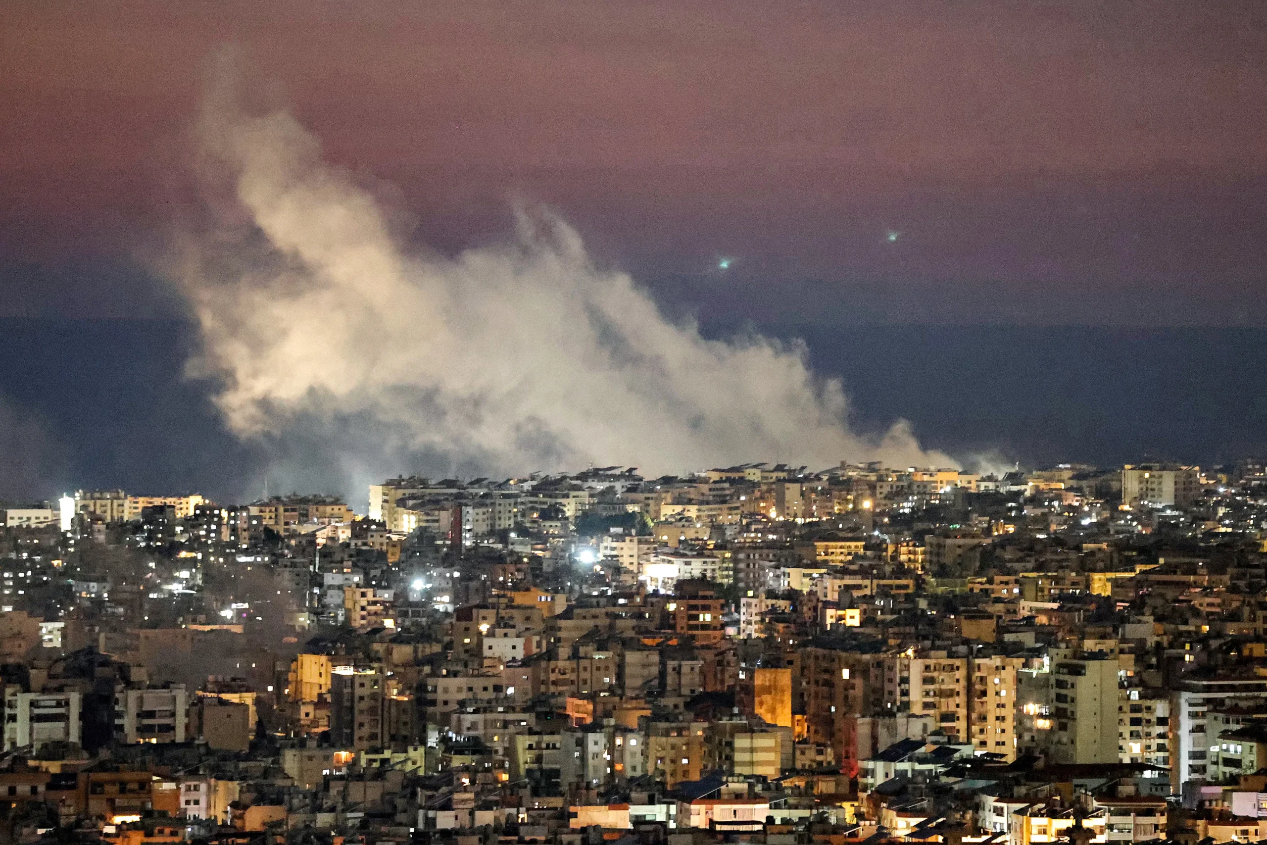 Smoke rising over Tehran after air strikes during the ongoing conflict
