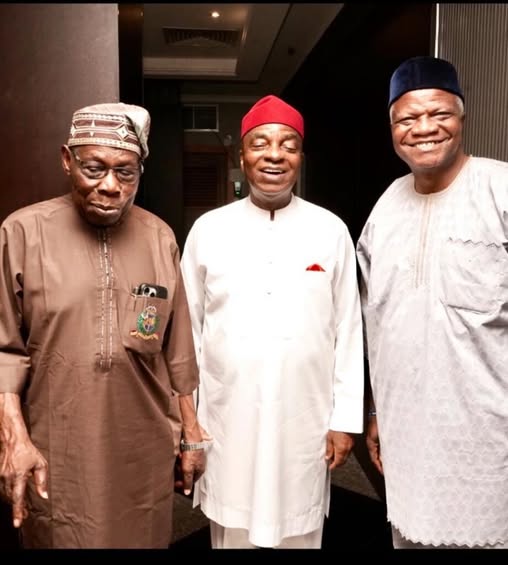 Bishop Oyedepo visits Olusegun Obasanjo 