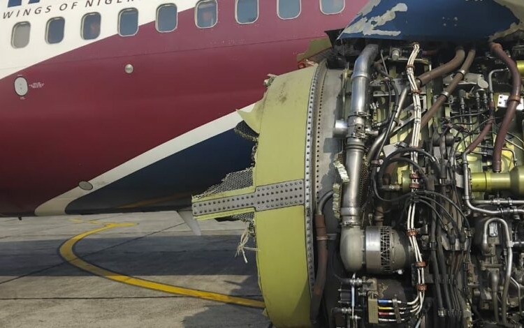 Arik Air engine blast Benin diversion 2026 Boeing 737 aircraft after emergency