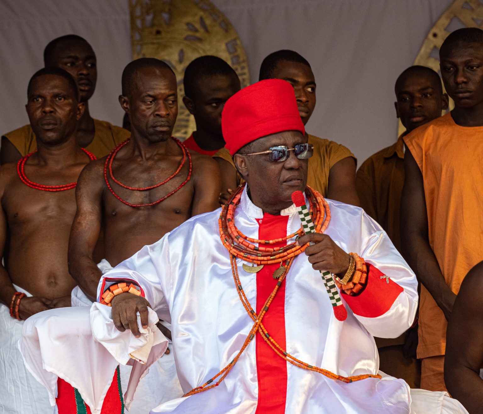 Oba of Benin business partners visit