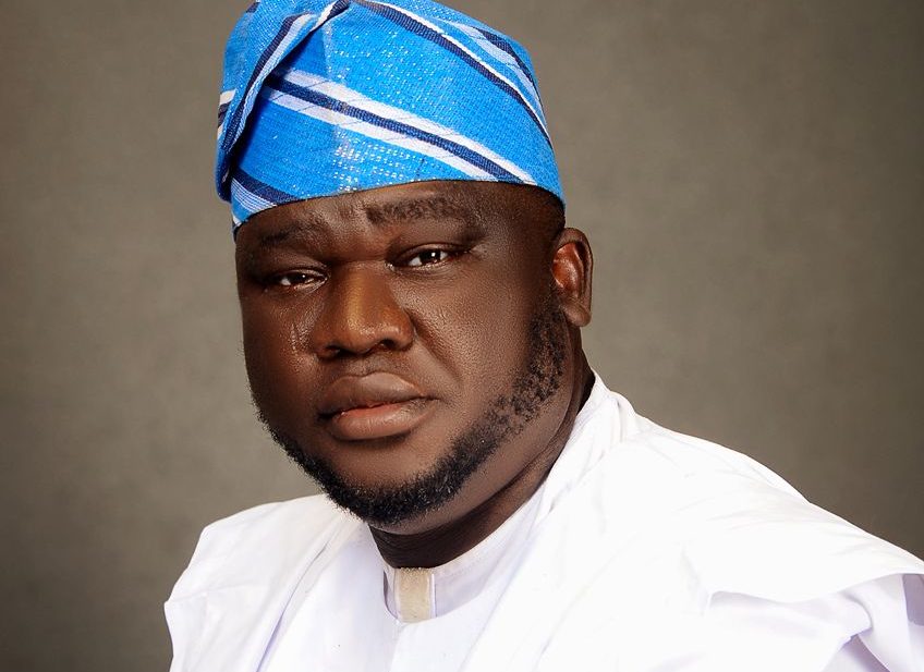 Gbemileke Alagbe Oyo ADC governorship 2027 addressing supporters in Oyo State