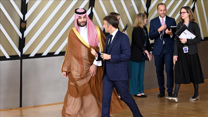 Saudi crown prince Macron regional military escalation