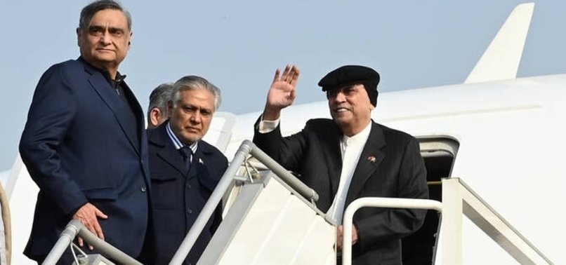 Pakistans president departs on week-long visit to China
