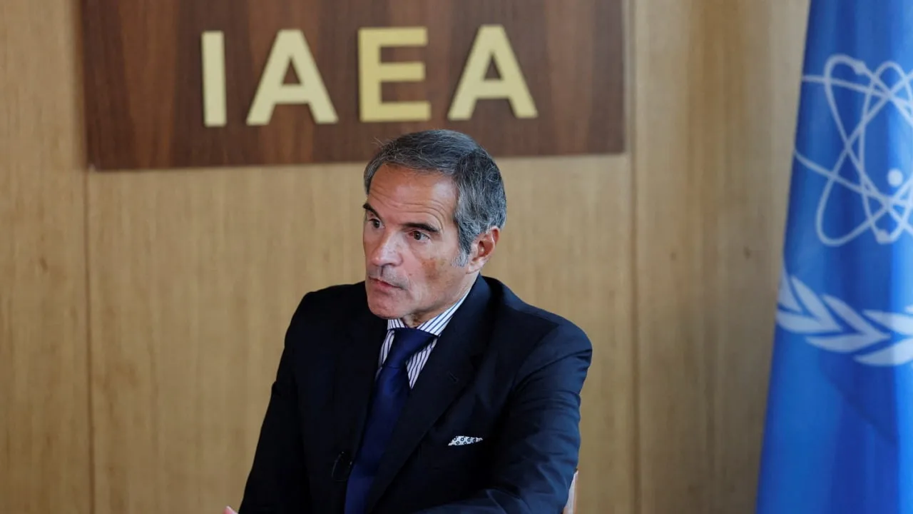 Iran US nuclear deal IAEA verification: IAEA Director General Rafael Grossi speaking during interview in Vienna