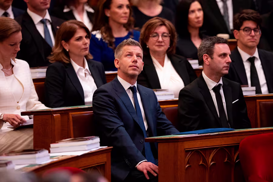 Peter Magyar Hungary prime minister swearing-in ceremony