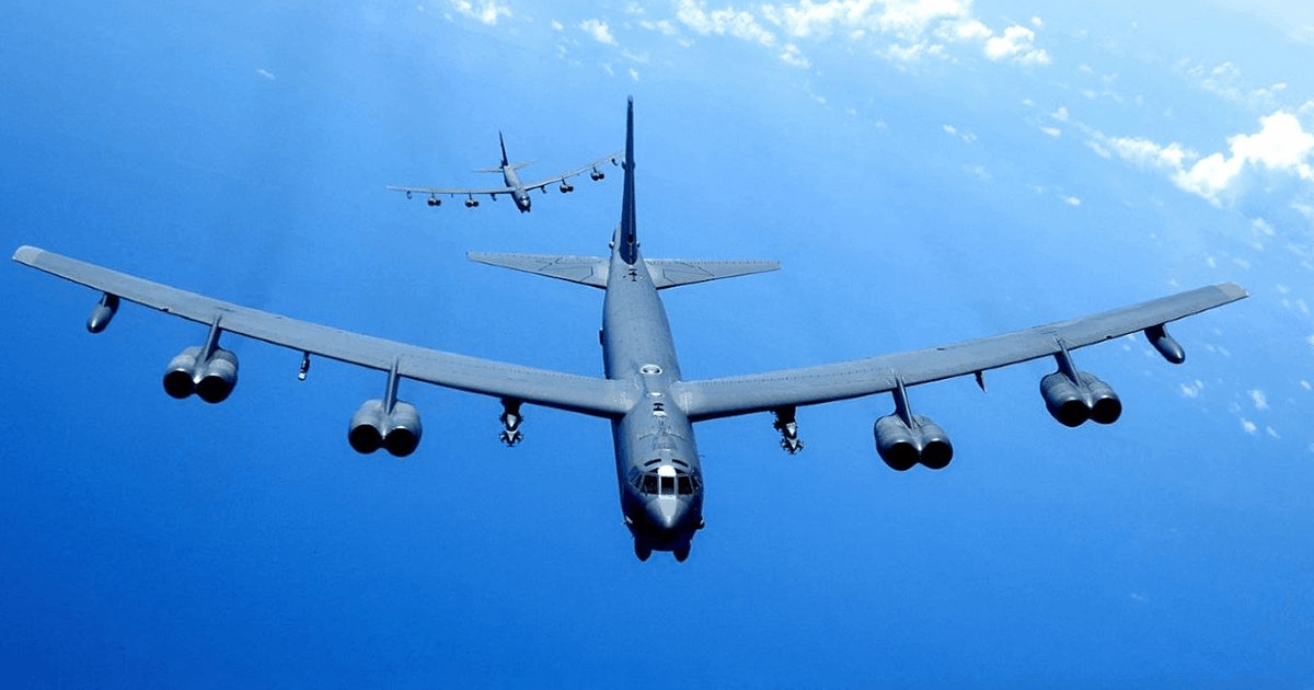 B-52 successor bomber program fleet during long-range mission operations