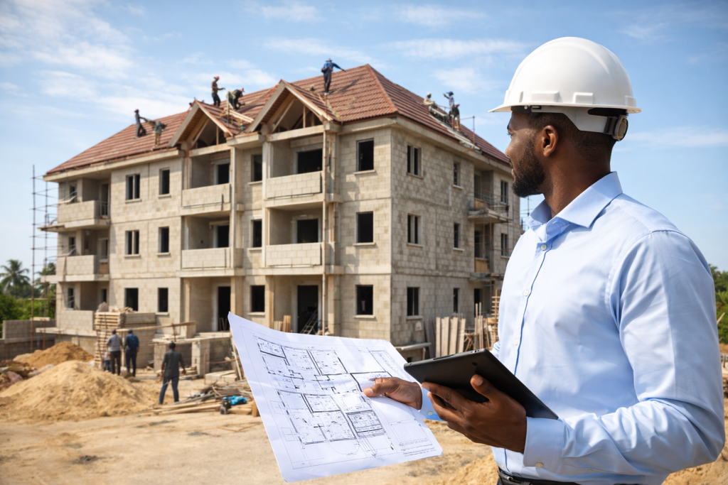 Acquisition Construction Engineer Job Delta Nigeria working on site installation
