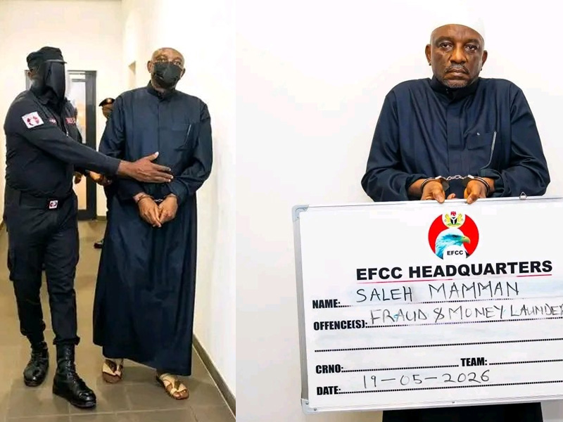 Saleh Mamman corruption arrest Nigeria handcuffed after arrest