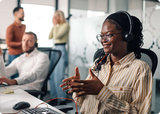 SnappyPay customer care representative job working in an office in Lagos