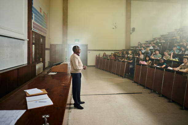 Senior Lecturer Nursing Science Abuja teaching students in a university lecture hall