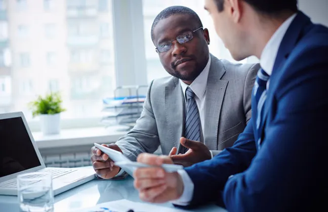 Stanbic IBTC banker business job professional discussing customer relationship management