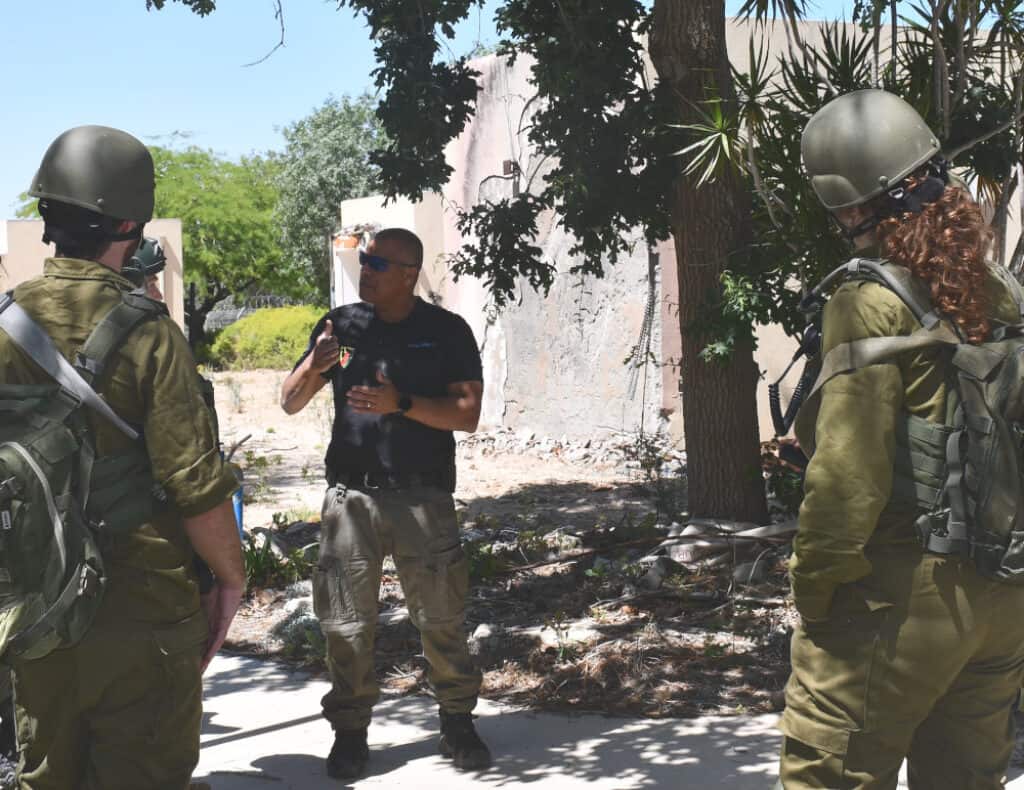 Israel Gaza border security squads Civilian volunteer team training near the border