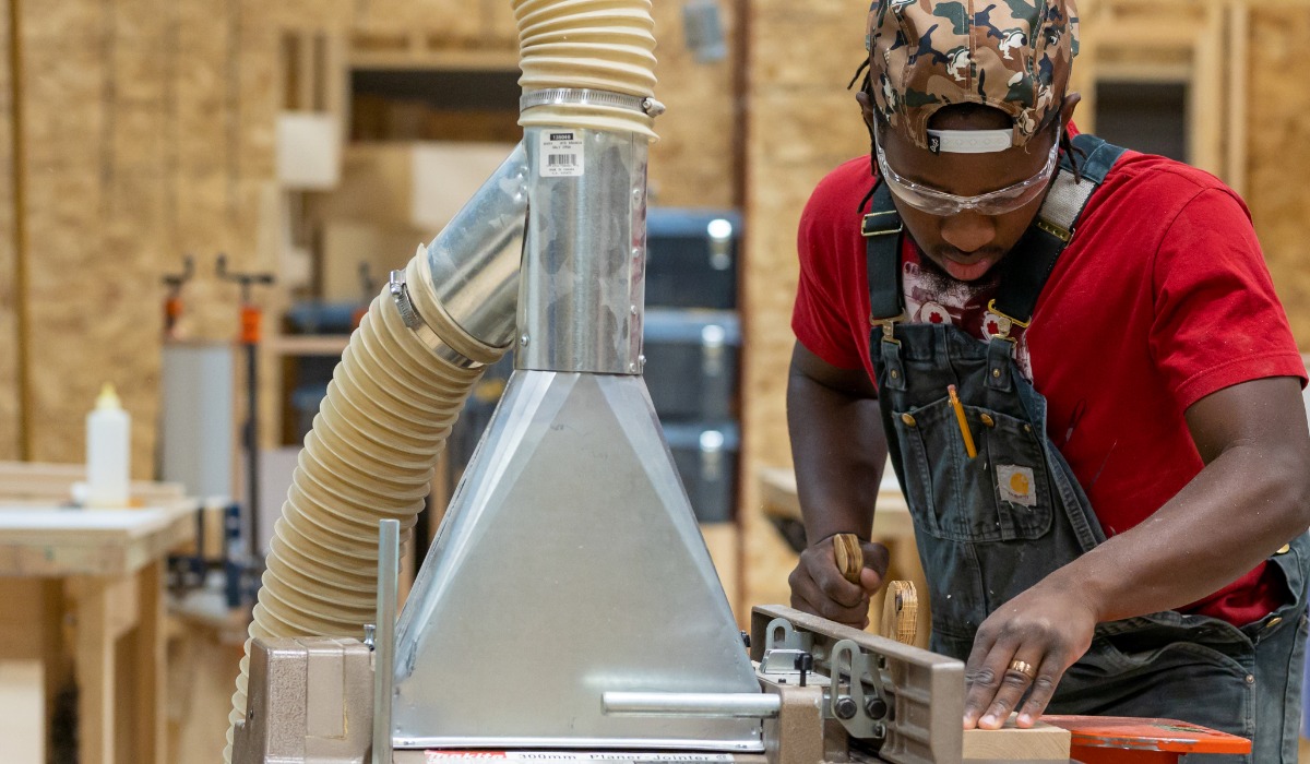 African Industries Group Carpenter Job working on wooden fittings at African Industries Group facility in Ogun State
