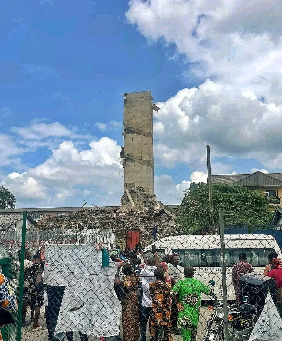 One killed, many trapped as five-storey building collapses in Rivers State