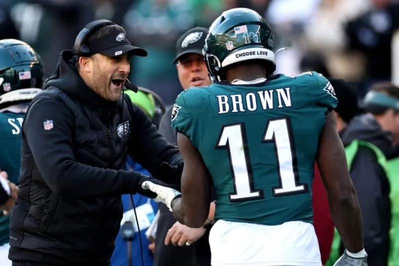 Nick Sirianni explains sideline confrontation with A.J. Brown after playoff exit 