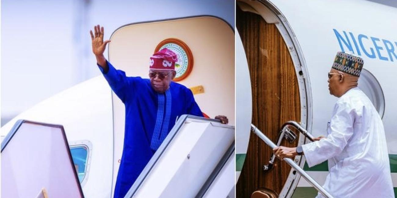 Nigeria presidential travel spending showing official government aircraft and travel documentation