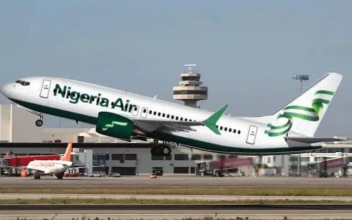 Nigeria Air launch staged display at Abuja airport during 2023 unveiling