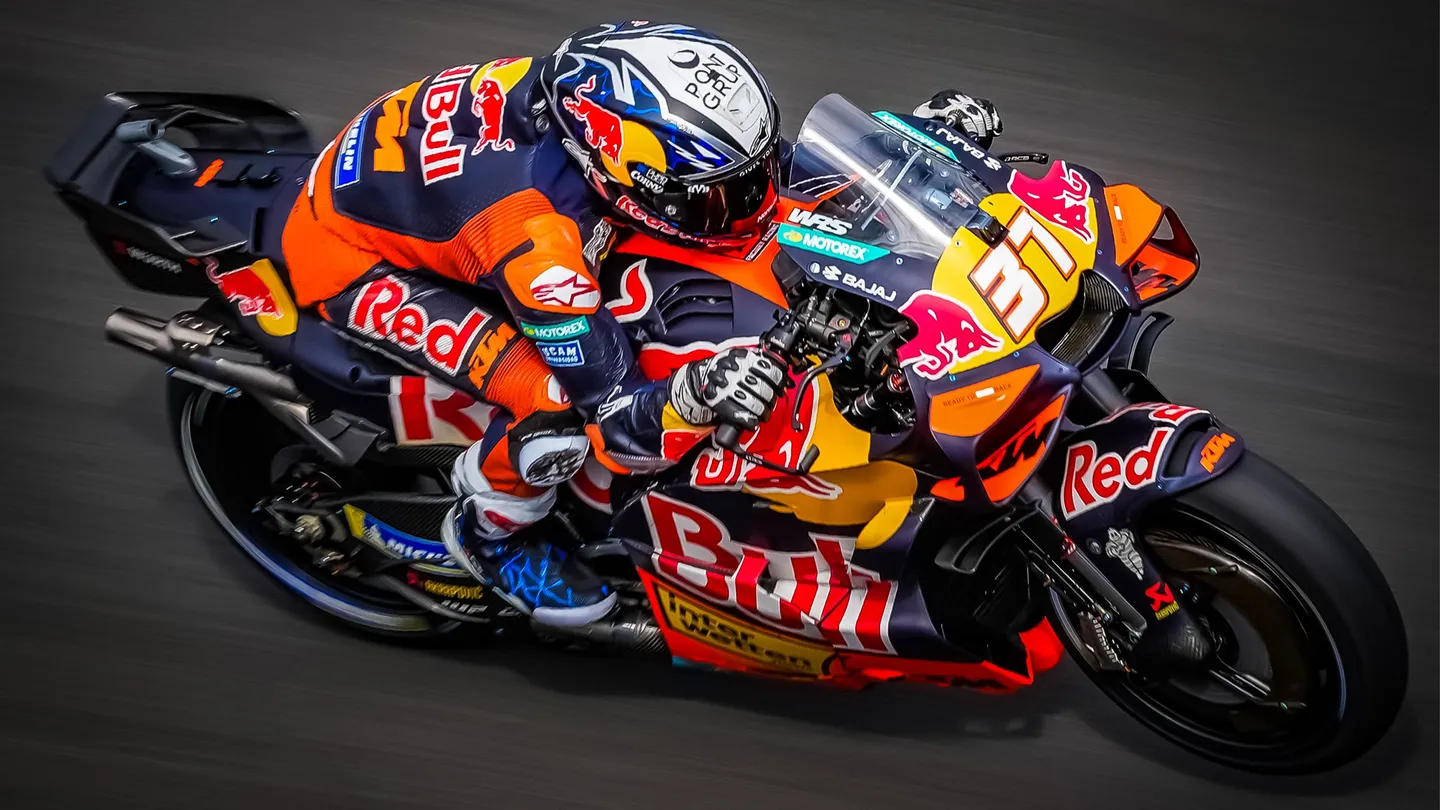 Pedro Acosta Balaton Park P1 leading MotoGP practice during the Hungarian Grand Prix weekend