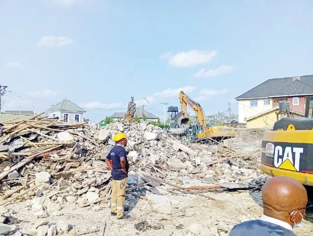 One killed, many trapped as five-storey building collapses in Rivers State
