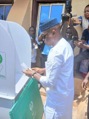 Governor Biodun Oyebanji Votes in Ekiti Gov Election