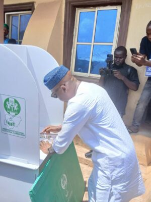 Governor Biodun Oyebanji Votes in Ekiti Gov Election