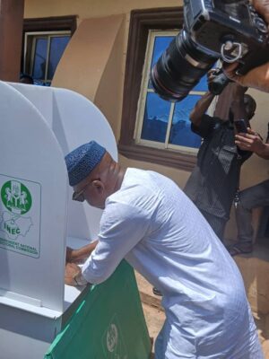 Governor Biodun Oyebanji Votes in Ekiti Gov Election
