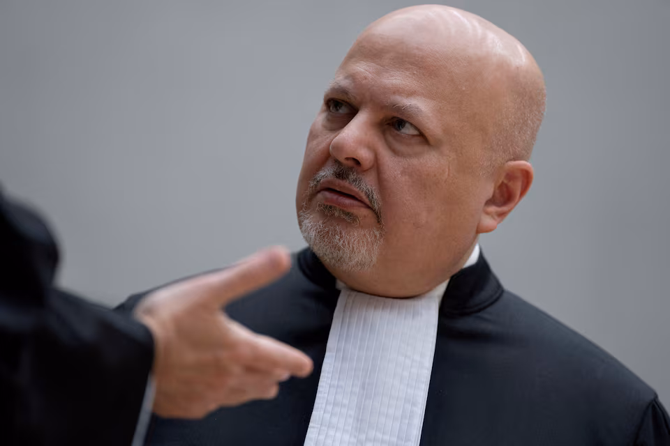 ICC prosecutor dismissal recommendation Karim Khan during an official international court event