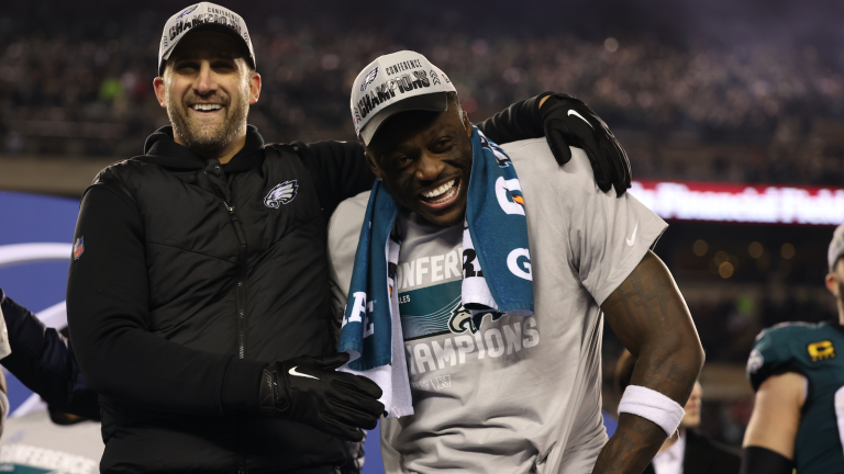 Nick Sirianni AJ Brown remarks during press conference after trade from Eagles to Patriots”