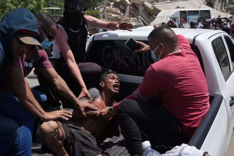 If you are alive, make any noise": Venezuela searches rubble on day four
