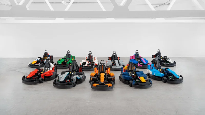 F1 Lego cars Silverstone parade official driver parade lap at Silverstone circuit