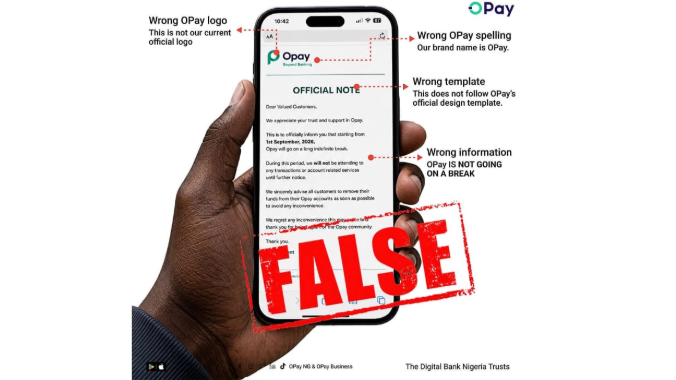 Opay denied September shutdown claims