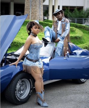 Timini and Bimbo shine in a stylish denim photoshoot.