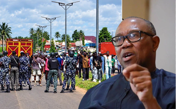 Peter Obi Benue Visit blocked by youths in Makurdi