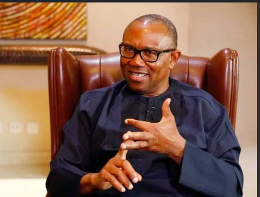 Peter Obi during his Benue visit after youths reportedly blocked his convoy in Makurdi.