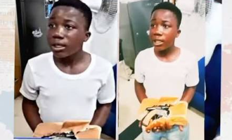 15-year-old was caught with a gun hidden inside bread in Lagos.