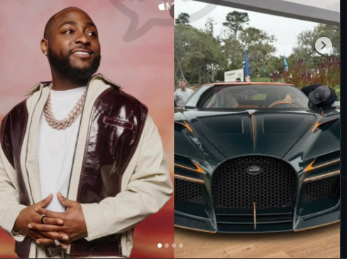 Davido $11 million Bugatti purchase highlights the singer’s luxury car collection.