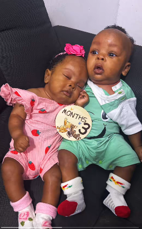 Nigerian mom welcomes twins after 12 years of waiting.