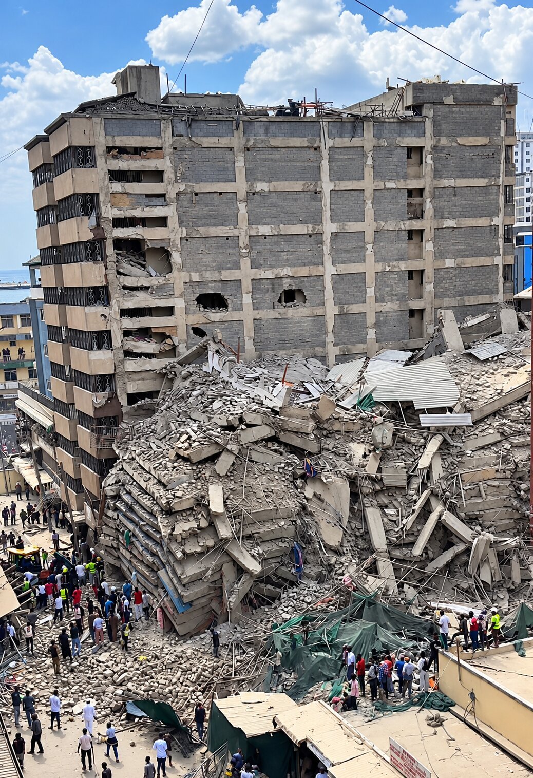 Eastleigh Nairobi building collapse at a construction site