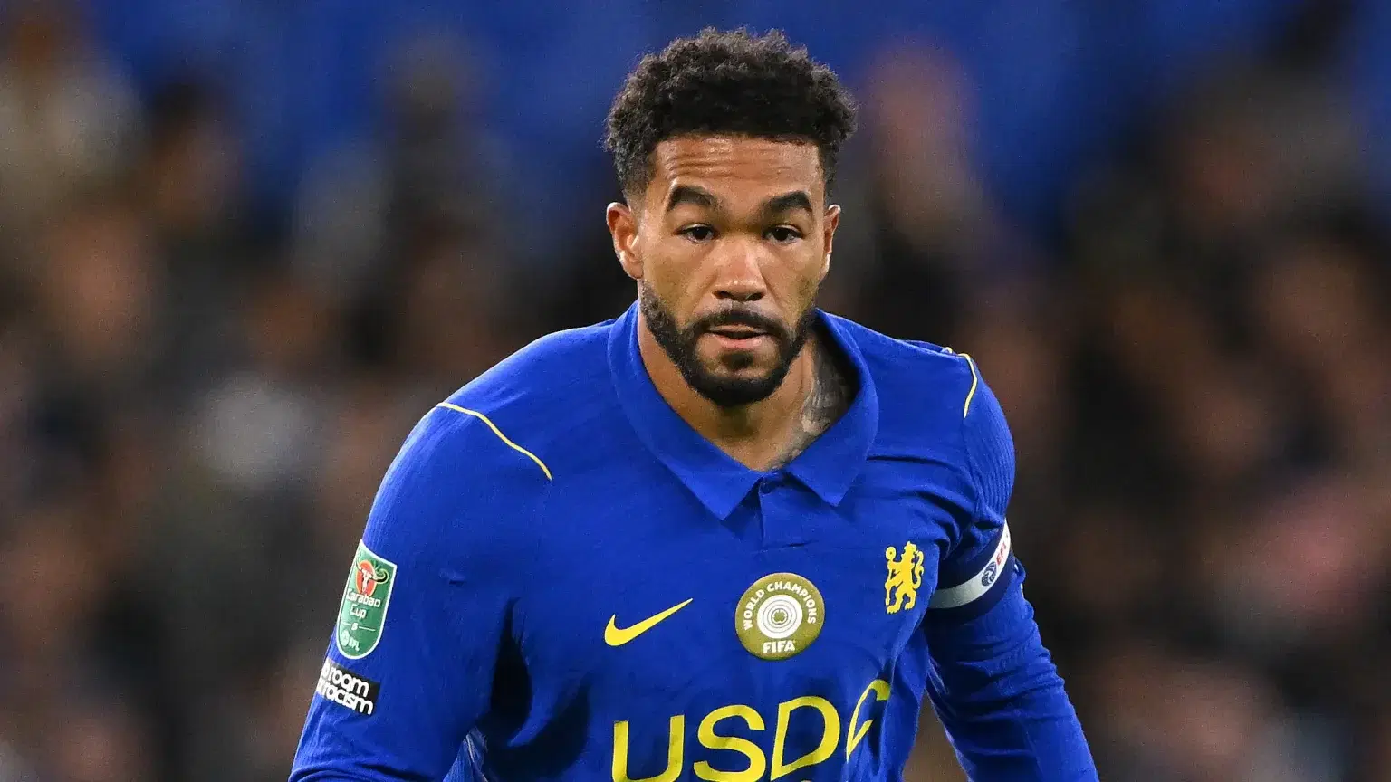 Chelsea captain Reece James during the 2026 knee injury update.