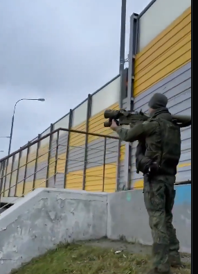 Russian soldier downs Ukrainian drone