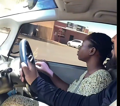Driving lessons test couples' patience during driving practice.
