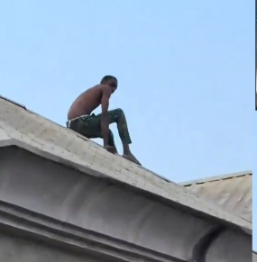 Suspected thief Lagos rooftop arrest draws attention online.