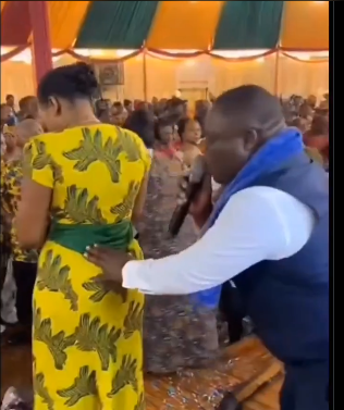 Nigerian church video pastor touches wife