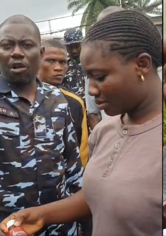 A tense confrontation erupted in Delta State after security operatives questioned a street vendor over product labeling.