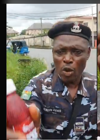 A tense confrontation erupted in Delta State after security operatives questioned a street vendor over product labeling.