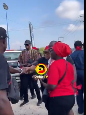 Ga Dangme La Pleasure Beach protest as residents and business owners oppose beachfront demolitions in Ghana.